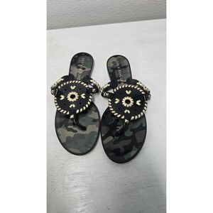 Jack Rogers Georgica Women's Jelly Camouflage Thong Sandals Size 8